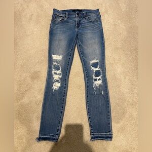 J Brand Skinny Jeans with Patched Rips